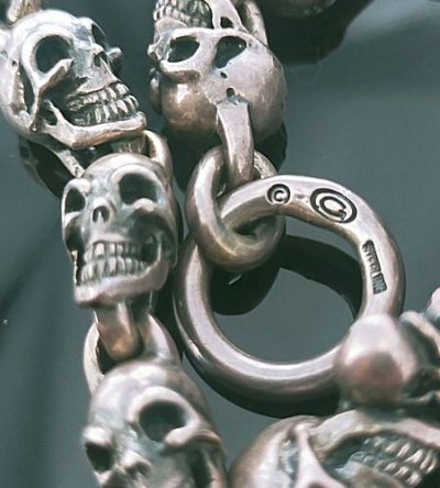 画像6: Quarter Cross Oval With Crown & 9 Quarter Skull Links Bracelet