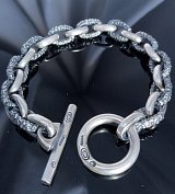 Small Oval &Textured Small Oval Chain Links Bracelet