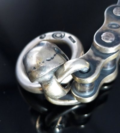 画像13: Bike Chain With Skull Bracelet (Heavy wide small)