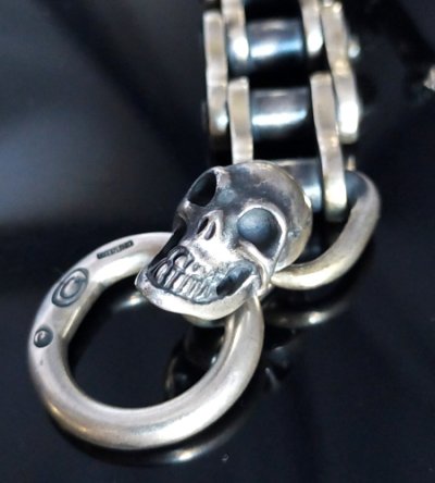 画像14: Bike Chain With Skull Bracelet (Heavy wide small)
