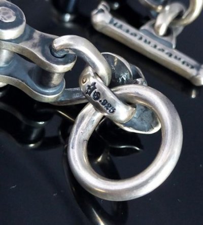 画像8: Bike Chain With Skull Bracelet (Heavy wide small)