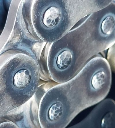 画像12: Motorcycle Chain With 4Skulls D-Loop Bracelet (Midium)