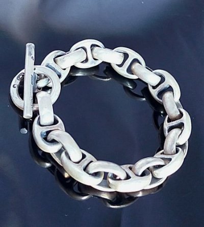 画像11: Half Smooth H.W.O & Smooth Anchor Links Bracelet