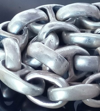 画像8: Half Smooth H.W.O & Smooth Anchor Links Bracelet