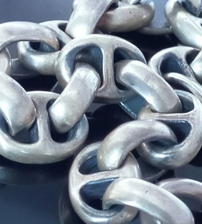 画像5: Half Smooth H.W.O & Smooth Anchor Links Bracelet