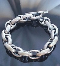 Half Smooth H.W.O & Smooth Anchor Links Bracelet