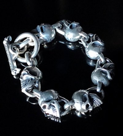 画像7: All Skulls Link Bracelet
