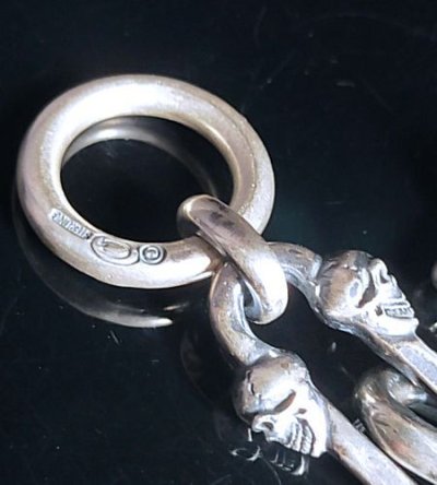 画像6: Double Skull Master Long Small Oval Links Bracelet