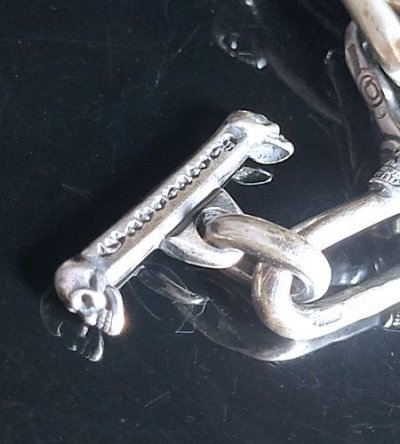 画像4: Double Skull Master Long Small Oval Links Bracelet