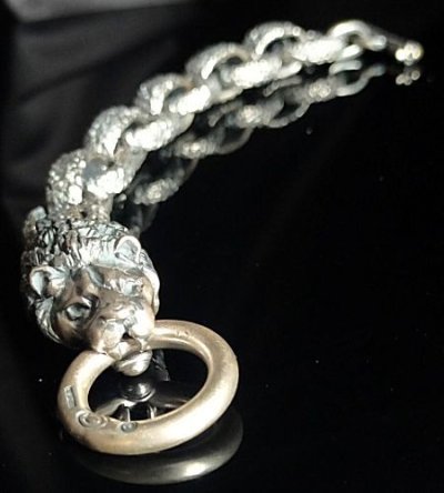 画像4: Lion With Chiseled  H.W.O & Anchor Links Bracelet