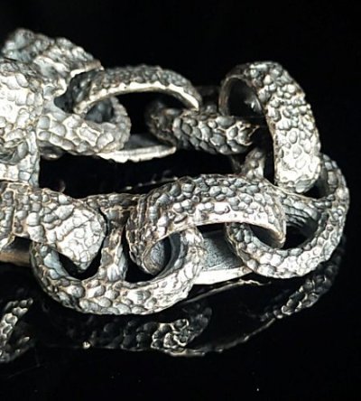 画像3: Lion With Chiseled  H.W.O & Anchor Links Bracelet