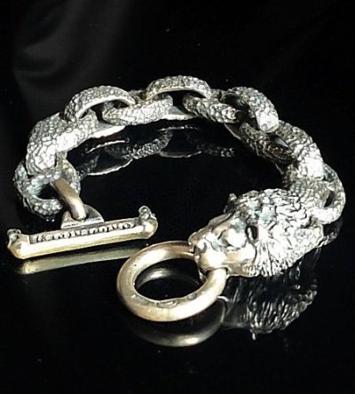 画像9: Lion With Chiseled  H.W.O & Anchor Links Bracelet
