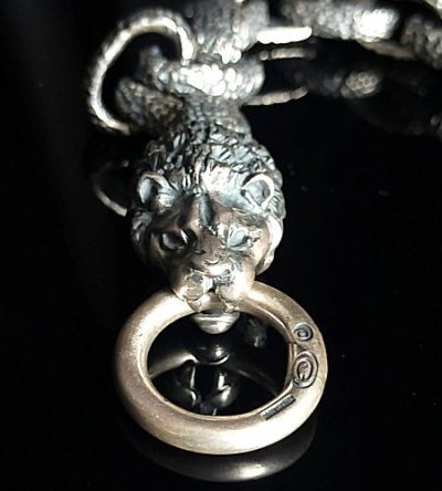 画像12: Lion With Chiseled  H.W.O & Anchor Links Bracelet