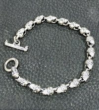 1/16 All Skull Links Bracelet