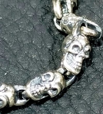 画像6: 1/16 All Skull Links Bracelet