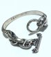画像1: 1/2 Panther Triangle Wire With H.W.O & Smooth Anchor Chain Bangle Bracelet (1)