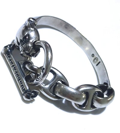 画像2: Panther Triangle Wire With H.W.O & Smooth Anchor Chain Bangle Bracelet