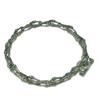 1/64 Double Skull Long Small Oval Links Bracelet