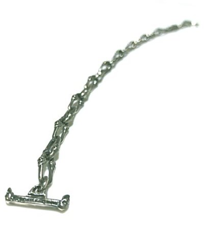 画像11: 1/64 Double Skull Long Small Oval Links Bracelet