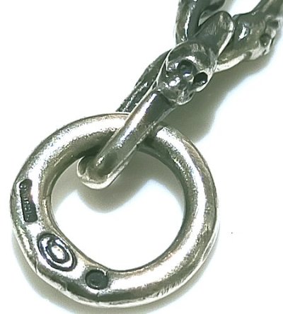 画像8: 1/64 Double Skull Long Small Oval Links Bracelet