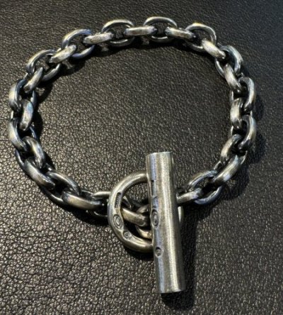 画像2: Half Ultimate T-bar With Half Small Oval Chain Links Bracelet