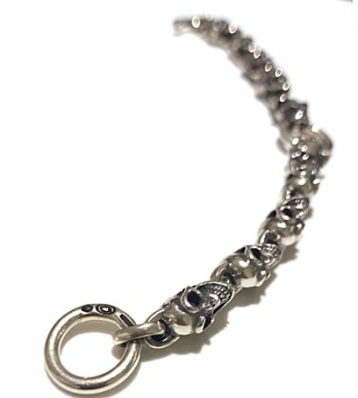 画像11: Quarter 2Old Bulldog With Quarter Skull Links Bracelet