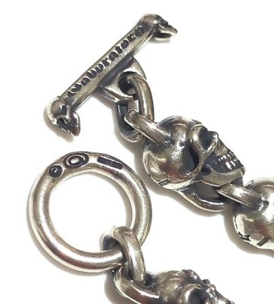 画像10: Quarter 2Old Bulldog With Quarter Skull Links Bracelet