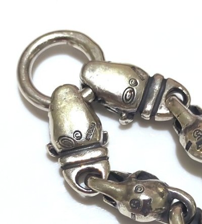 画像7: Quarter 2Old Bulldog With Quarter Skull Links Bracelet