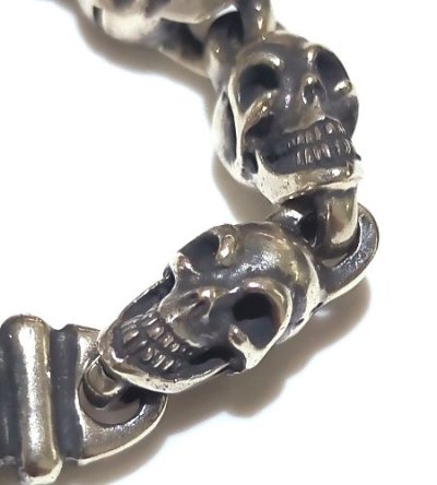 画像5: Quarter 2Bulldog With Quarter Skull Links Bracelet