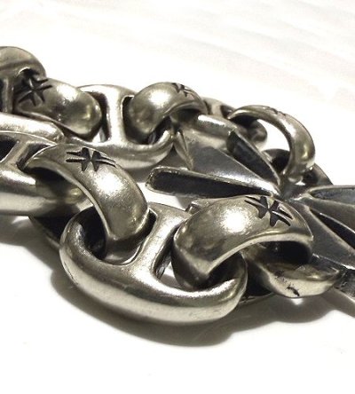 画像8: Half Maltese Cross  ID With H.W.O & Chiseled Anchor Links Bracelet