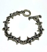 Gothic Grooved Flare Links Bracelet