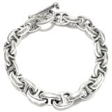 Quarter All Smooth Anchor Chain Links Bracelet 