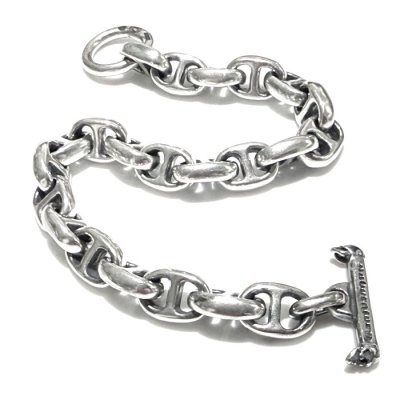 画像2: Quarter All Smooth Anchor Chain Links Bracelet 