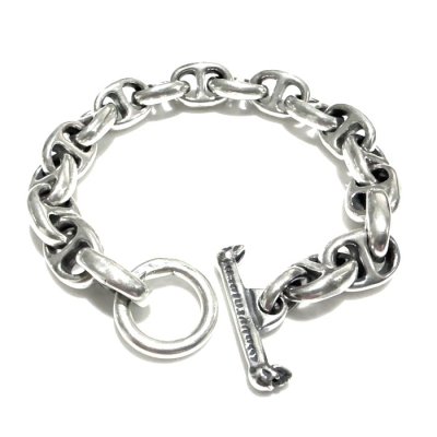 画像1: Quarter All Smooth Anchor Chain Links Bracelet 