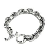 Quarter All Chiseled & Smooth Anchor Chain Links Bracelet 