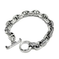 Quarter All Chiseled & Smooth Anchor Chain Links Bracelet 