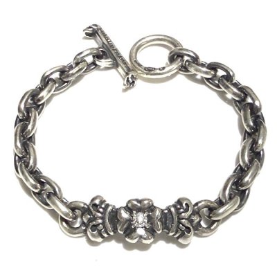 画像1: One Eighth 4Heart Crown With Diamond & Half Small Oval Chain Bracelet