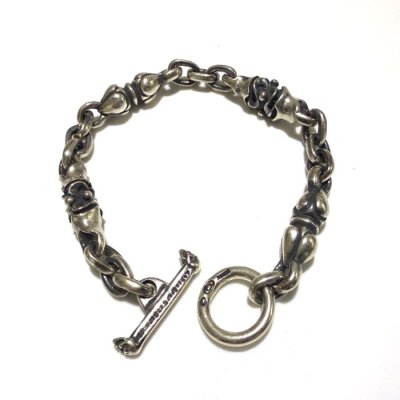 画像1: Half Noodle & Macaroni & Half Small Oval Links Bracelet