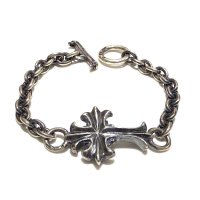 Grooved Cross & 7Chain Bracelet