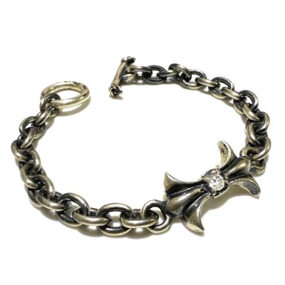 画像2: Diamond With Gothic Grooved Flare & 7Chain Bracelet 