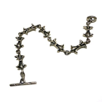 画像2: 1/16 Gothic Grooved Flare Links Bracelet