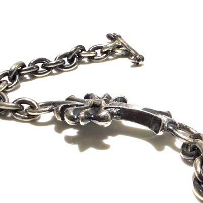 画像6: Diamond With Grooved Cross & 7Chain Bracelet