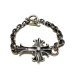 画像1: Diamond With Grooved Cross & 7Chain Bracelet (1)