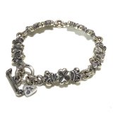 1/64 4Heart Crown Links Bracelet With G&Crown Heart Chaem