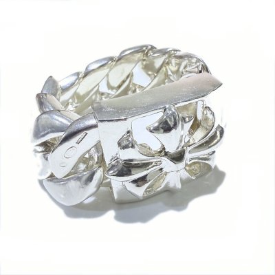 画像10: Gothic Cross Buckle With Cuban Chain Bracelet (Platinum Finish)