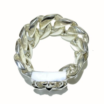 画像4: Gothic Cross Buckle With Cuban Chain Bracelet (Platinum Finish)