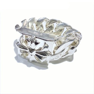 画像7: Gothic Cross Buckle With Cuban Chain Bracelet (Platinum Finish)