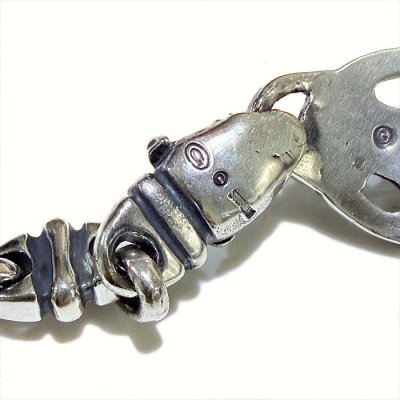 画像6: Half Sculpted Oval With 2 Old Bulldog & Small Oval, Boat Chain Bracelet