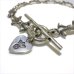 画像2: 1/32 Gothic Grooved Flare Links Bracelet With G&Crown Heart Chaem (2)