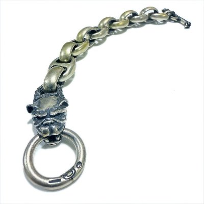 画像9: Bulldog With Chiseled Loop Smooth Anchor Links & H.W.O Bracelet